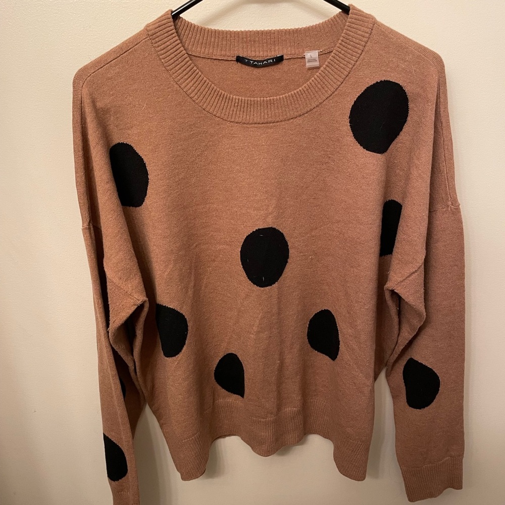 Tan Polka Dot Sweater